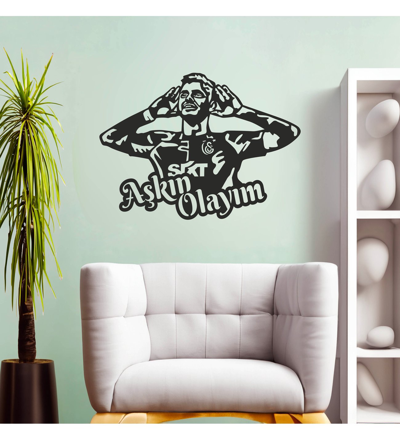 Mauro Icardi "Aşkın Olayım" Figürlü Ahşap Duvar Dekoru