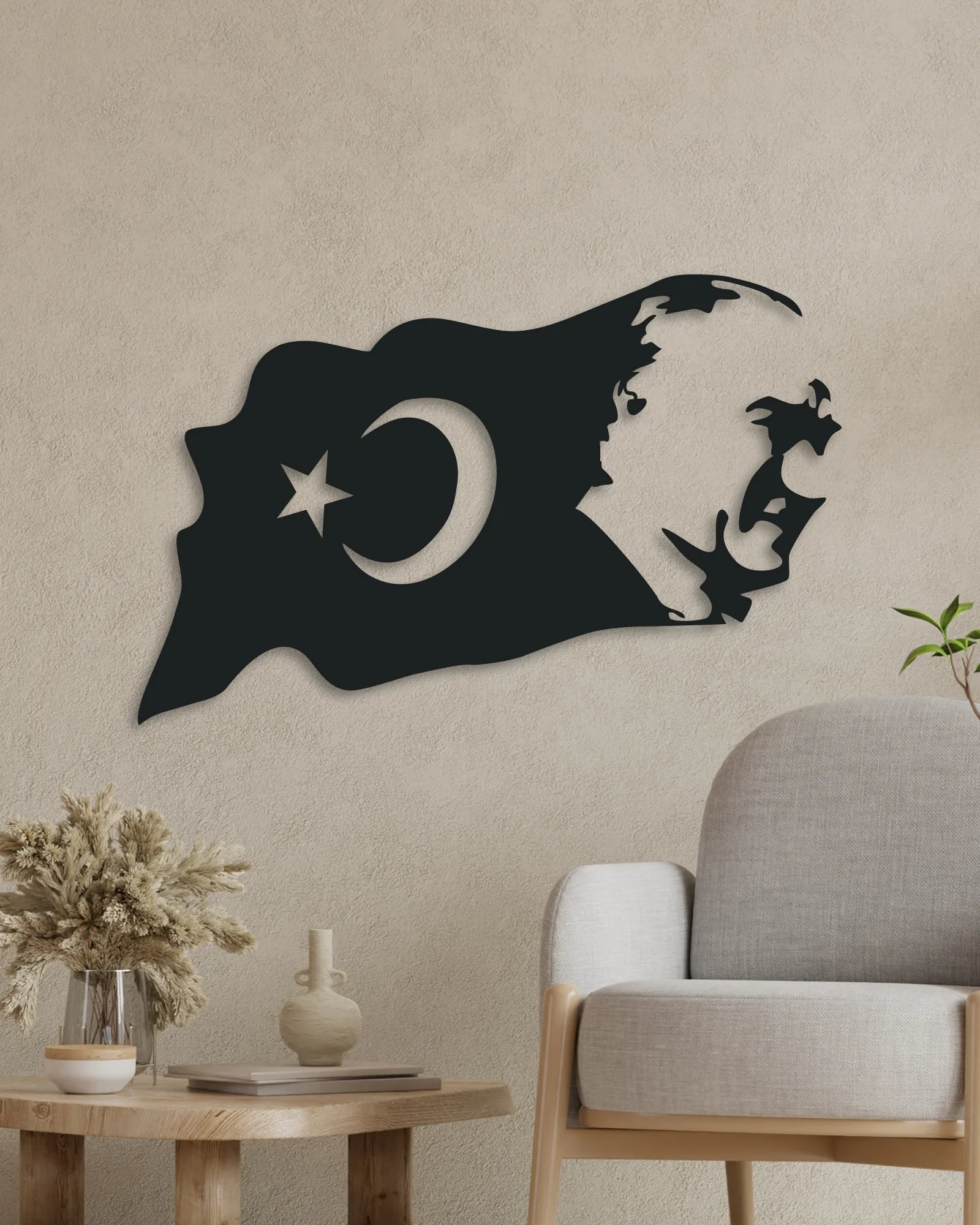 Atatürk Silueti & Türk Bayrağı